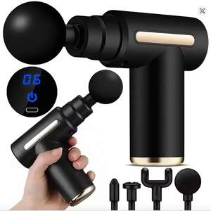 Pistola de Masajes Miofascial 4 Accesorios + 6 Velocidades