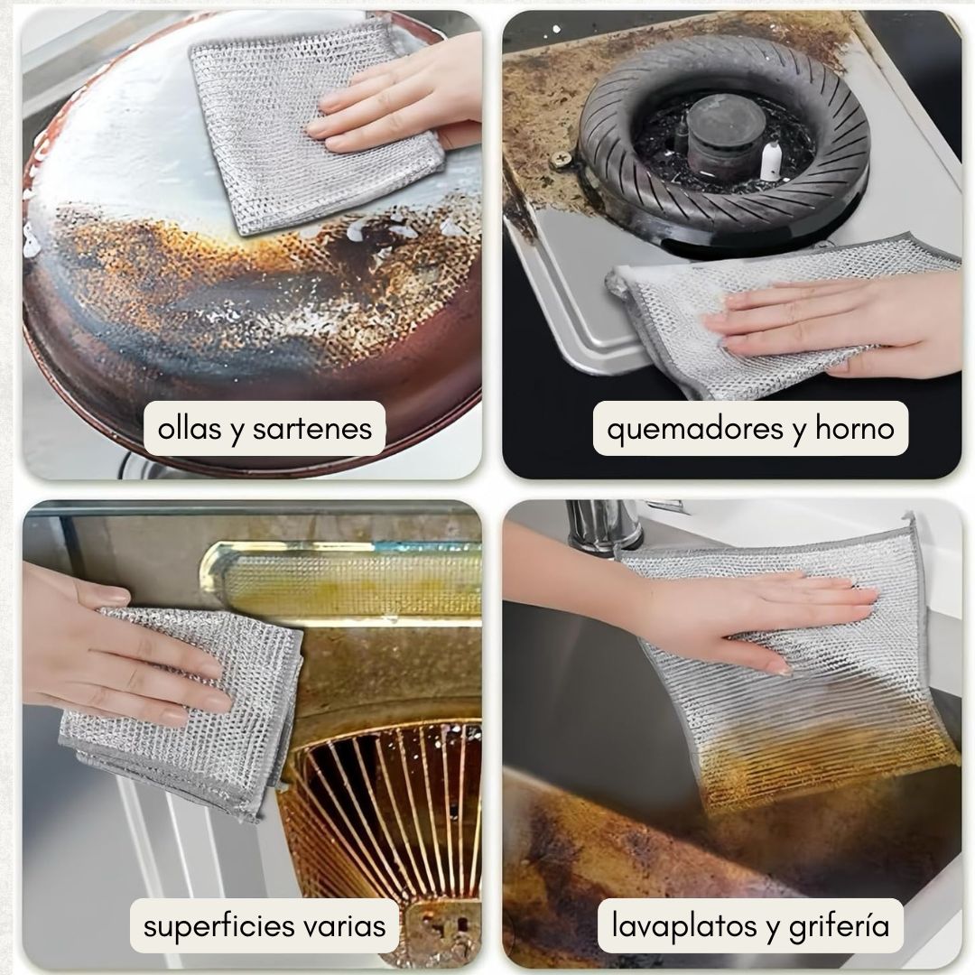 Paños DuraMax Multiusos x 10 unidades™  ¡Limpieza poderosa, sin esfuerzo!