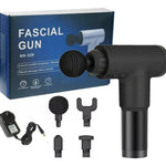 Pistola de Masajes Miofascial 4 Accesorios + 6 Velocidades