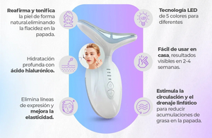 LUMI SKIN™  Masajeador facial con luz LED