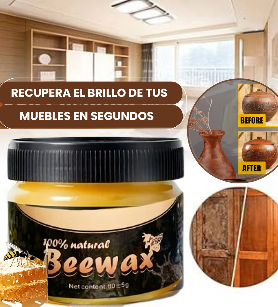 BeeWax™ -  Recupera el brillo de cueros y madera en segundos.