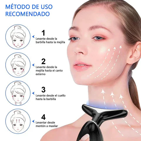 LUMI SKIN™  Masajeador facial con luz LED