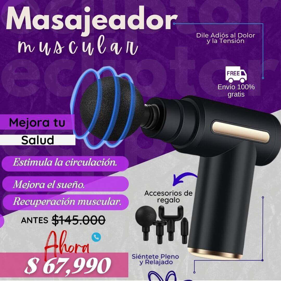 Último día de oferta ✅Masajeador PROFESIONAL INÁLAMBRICO 5 en 1 + BONO DE REGALO GRATIS