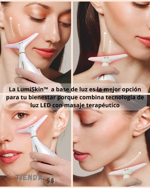 LUMI SKIN™  Masajeador facial con luz LED